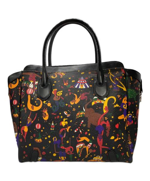 PIERO GUIDI（ピエログイディ）PIERO GUIDI (ピエログイディ) マジックサーカス柄 2WAYバッグ ブラックの古着・服飾アイテム