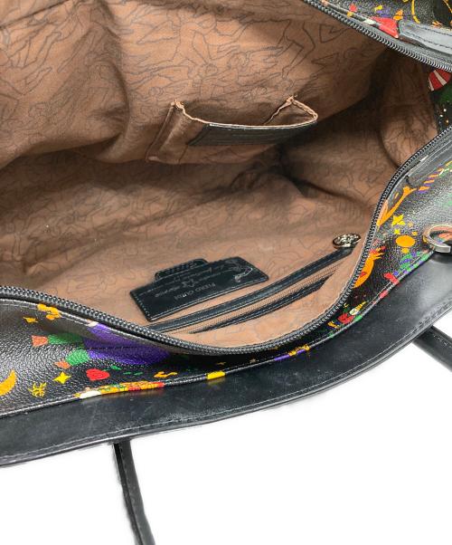PIERO GUIDI（ピエログイディ）PIERO GUIDI (ピエログイディ) マジックサーカス柄 2WAYバッグ ブラックの古着・服飾アイテム
