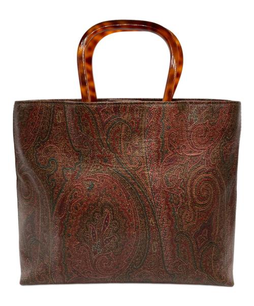 ETRO（エトロ）ETRO (エトロ) ペイズリー柄ハンドバッグ ブラウンの古着・服飾アイテム
