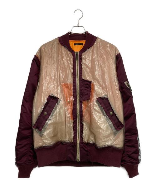 CHRISTIAN DADA（クリスチャンダダ）CHRISTIAN DADA (クリスチャンダダ) KAPPA (カッパ) Skelton Bomber Jacket ボルドー×ベージュ サイズ:SIZE 50の古着・服飾アイテム