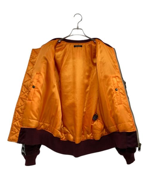 CHRISTIAN DADA（クリスチャンダダ）CHRISTIAN DADA (クリスチャンダダ) KAPPA (カッパ) Skelton Bomber Jacket ボルドー×ベージュ サイズ:SIZE 50の古着・服飾アイテム