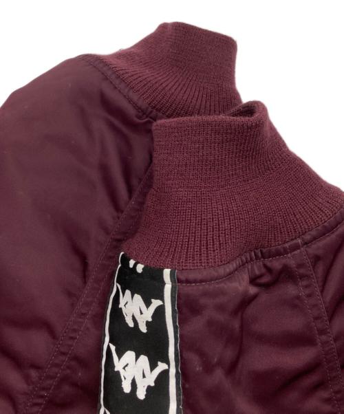 CHRISTIAN DADA（クリスチャンダダ）CHRISTIAN DADA (クリスチャンダダ) KAPPA (カッパ) Skelton Bomber Jacket ボルドー×ベージュ サイズ:SIZE 50の古着・服飾アイテム