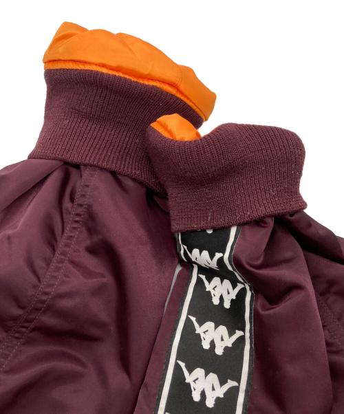CHRISTIAN DADA（クリスチャンダダ）CHRISTIAN DADA (クリスチャンダダ) KAPPA (カッパ) Skelton Bomber Jacket ボルドー×ベージュ サイズ:SIZE 50の古着・服飾アイテム