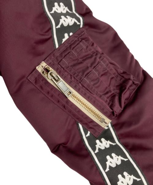 CHRISTIAN DADA（クリスチャンダダ）CHRISTIAN DADA (クリスチャンダダ) KAPPA (カッパ) Skelton Bomber Jacket ボルドー×ベージュ サイズ:SIZE 50の古着・服飾アイテム