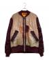 CHRISTIAN DADA（クリスチャンダダ）の古着「Skelton Bomber Jacket」｜ボルドー×ベージュ