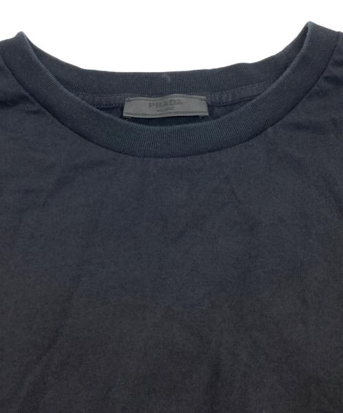 PRADA（プラダ）PRADA (プラダ) トライアングルロゴ クルーネックTシャツ ブラック サイズ:XXXLの古着・服飾アイテム