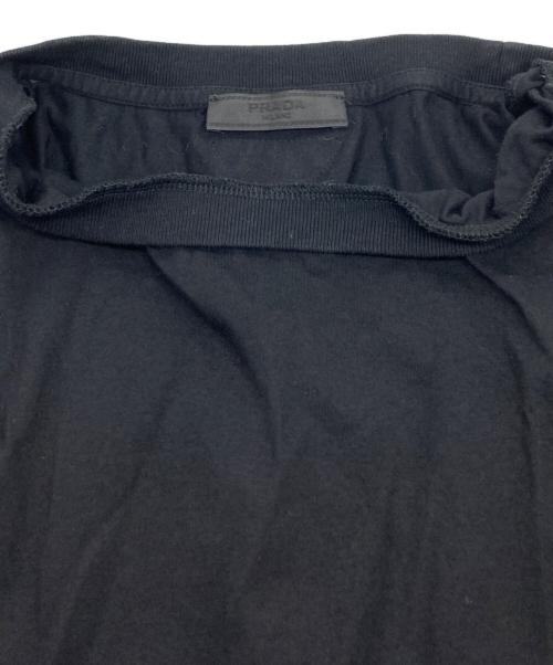 PRADA（プラダ）PRADA (プラダ) トライアングルロゴ クルーネックTシャツ ブラック サイズ:XXXLの古着・服飾アイテム