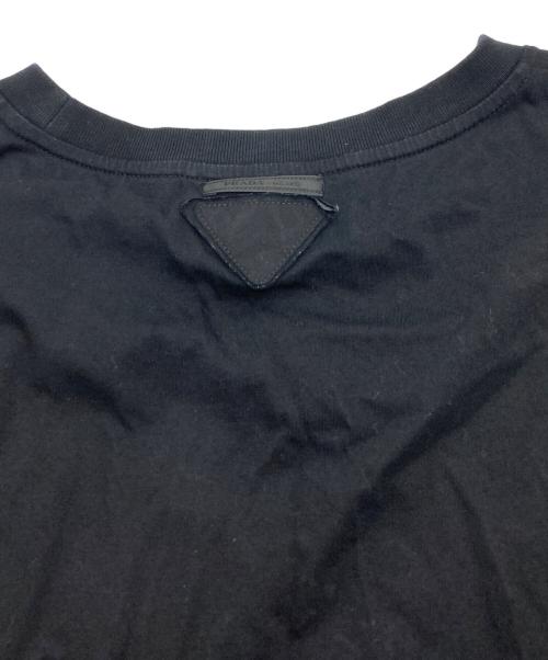PRADA（プラダ）PRADA (プラダ) トライアングルロゴ クルーネックTシャツ ブラック サイズ:XXXLの古着・服飾アイテム