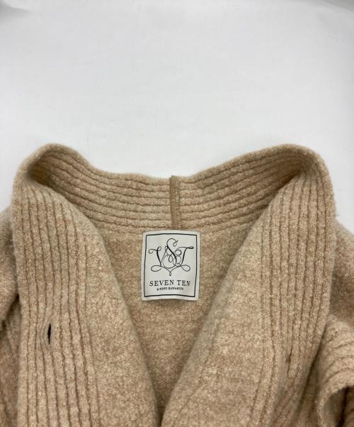 SEVEN TEN by MIHO KAWAHITO（セブン テン バイ ミホ カワヒト）SEVEN TEN by MIHO KAWAHITO (セブン テン バイ ミホ カワヒト) メルトンウール2WAYカーディガン ベージュ サイズ:Sの古着・服飾アイテム