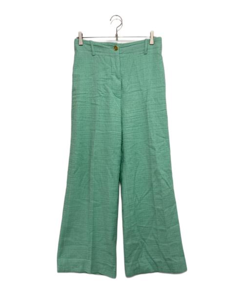 patou（パトゥ）Patou (パトゥ) コットンツイード アイコニック ロングパンツ グリーン サイズ:36の古着・服飾アイテム