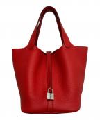 HERMESエルメス）の古着「ピコタンロックMM ハンドバッグ」｜レッド