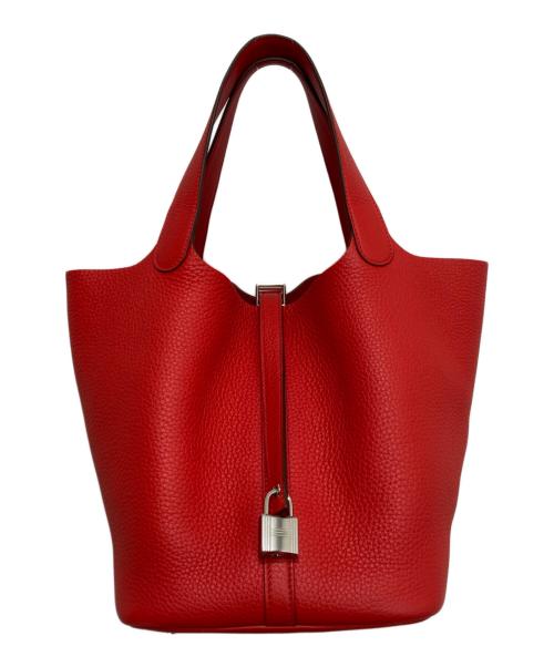 HERMES（エルメス）HERMES (エルメス) ピコタンロックMM ハンドバッグ レッドの古着・服飾アイテム