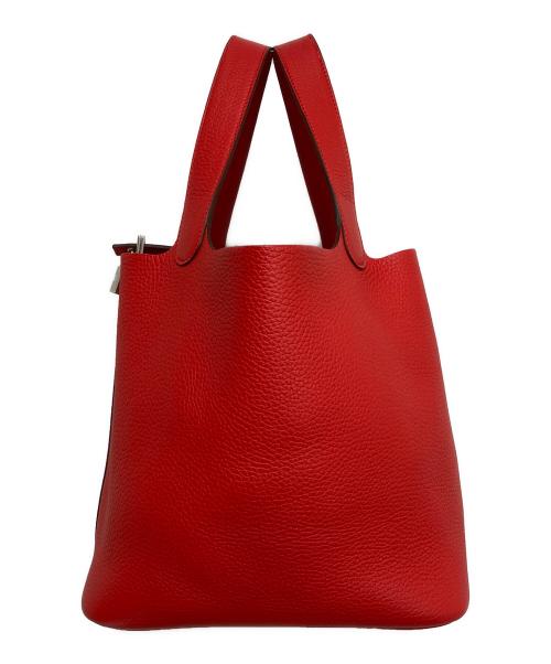 HERMES（エルメス）HERMES (エルメス) ピコタンロックMM ハンドバッグ レッドの古着・服飾アイテム