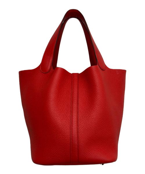 HERMES（エルメス）HERMES (エルメス) ピコタンロックMM ハンドバッグ レッドの古着・服飾アイテム
