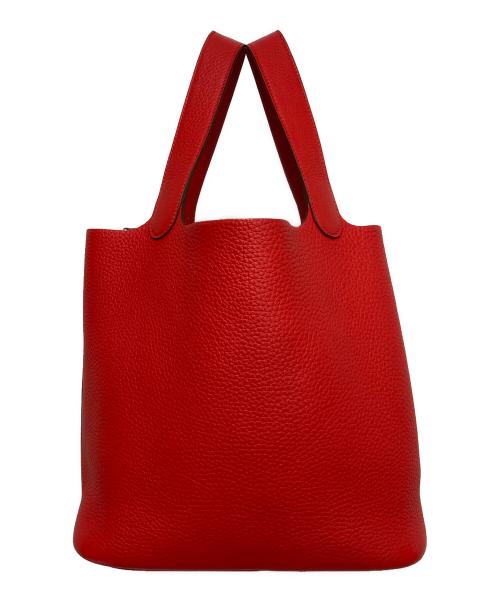 HERMES（エルメス）HERMES (エルメス) ピコタンロックMM ハンドバッグ レッドの古着・服飾アイテム