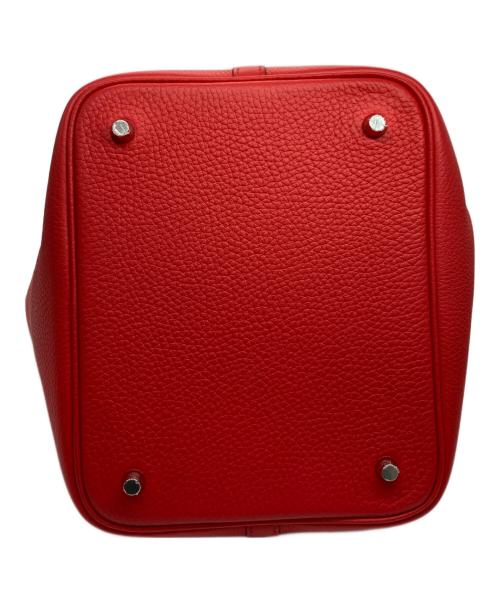 HERMES（エルメス）HERMES (エルメス) ピコタンロックMM ハンドバッグ レッドの古着・服飾アイテム
