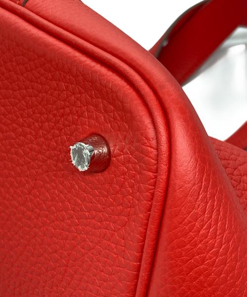 HERMES（エルメス）HERMES (エルメス) ピコタンロックMM ハンドバッグ レッドの古着・服飾アイテム