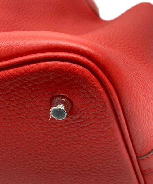 HERMES（エルメス）HERMES (エルメス) ピコタンロックMM ハンドバッグ レッドの古着・服飾アイテム