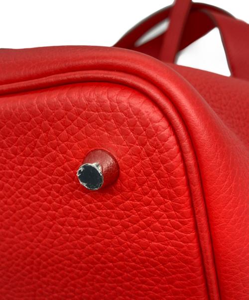 HERMES（エルメス）HERMES (エルメス) ピコタンロックMM ハンドバッグ レッドの古着・服飾アイテム