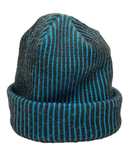 SUPREME（シュプリーム）SUPREME (シュプリーム) 2-Tone Rib Beanie ブラック×ブルーの古着・服飾アイテム