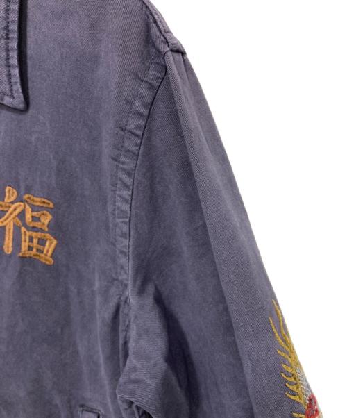 HOUSTON（ヒューストン）HOUSTON (ヒューストン) ピグメント加工 ベトナムジャケット パープル サイズ:XLの古着・服飾アイテム