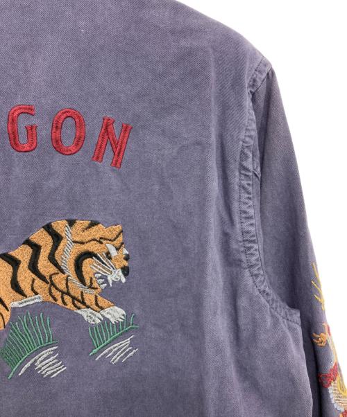 HOUSTON（ヒューストン）HOUSTON (ヒューストン) ピグメント加工 ベトナムジャケット パープル サイズ:XLの古着・服飾アイテム