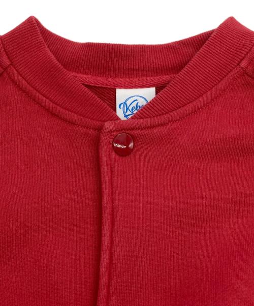 KEBOZ（ケボズ）KEBOZ (ケボズ) BB LOGO SWEAT VARSITY JACKET レッド サイズ:Lの古着・服飾アイテム