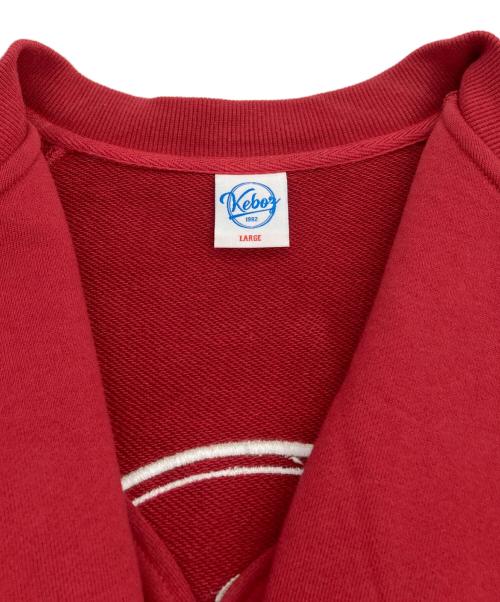 KEBOZ（ケボズ）KEBOZ (ケボズ) BB LOGO SWEAT VARSITY JACKET レッド サイズ:Lの古着・服飾アイテム