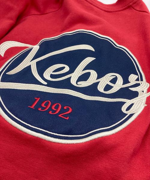 KEBOZ（ケボズ）KEBOZ (ケボズ) BB LOGO SWEAT VARSITY JACKET レッド サイズ:Lの古着・服飾アイテム