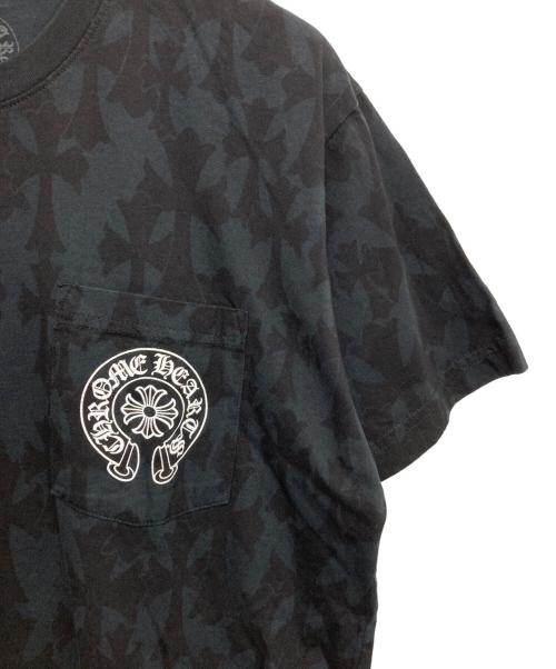 CHROME HEARTS（クロムハーツ）CHROME HEARTS (クロムハーツ) Graveyard Cemetery Cross Tee ブラック×ネイビー サイズ:Lの古着・服飾アイテム