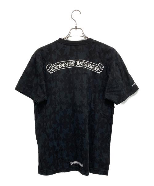 CHROME HEARTS（クロムハーツ）CHROME HEARTS (クロムハーツ) Graveyard Cemetery Cross Tee ブラック×ネイビー サイズ:Lの古着・服飾アイテム