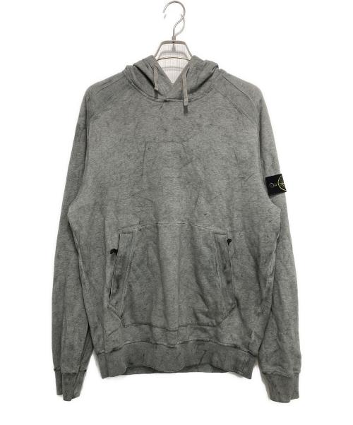 STONE ISLAND（ストーンアイランド）STONE ISLAND (ストーンアイランド) 21SS ダストカラー加工 パーカー グレー サイズ:Lの古着・服飾アイテム