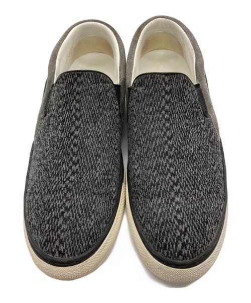 LOUIS VUITTON（ルイ ヴィトン）LOUIS VUITTON (ルイ ヴィトン) ツイスターライン スリッポン グレー×ブラック サイズ:8の古着・服飾アイテム