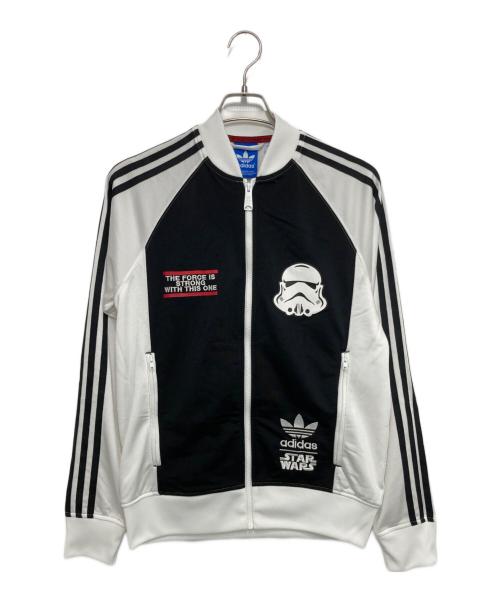 adidas（アディダス）adidas (アディダス) STAR WARS (スターウォーズ) STAR WARS トラックブルゾン ホワイト×ブラック サイズ:Mの古着・服飾アイテム