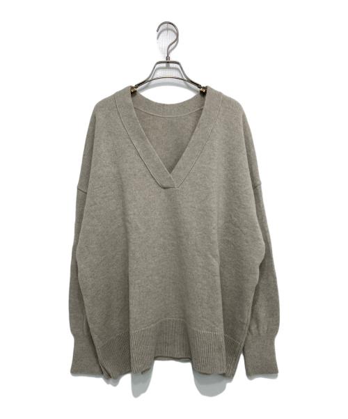 MUSE de Deuxieme Classe（ミューズ ドゥーズィエム クラス）MUSE de Deuxieme Classe (ミューズ ドゥーズィエム クラス) OLBIA Vネックプルオーバー ベージュ サイズ:記載なしの古着・服飾アイテム