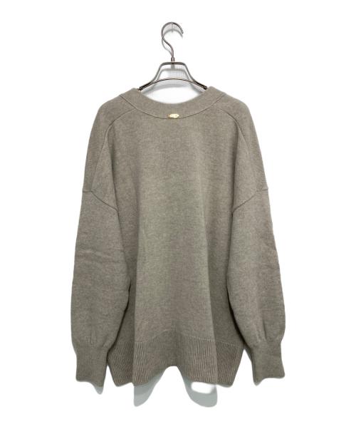 MUSE de Deuxieme Classe（ミューズ ドゥーズィエム クラス）MUSE de Deuxieme Classe (ミューズ ドゥーズィエム クラス) OLBIA Vネックプルオーバー ベージュ サイズ:記載なしの古着・服飾アイテム