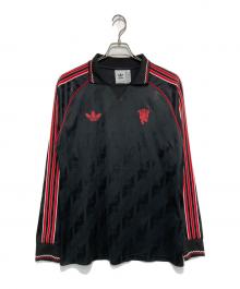 adidas（アディダス）の古着「マンチェスターユナイテッドFC LIFESTYLER LS ジャージー」｜ブラック×レッド