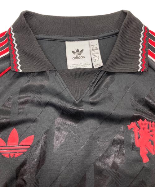 adidas（アディダス）adidas (アディダス) マンチェスターユナイテッドFC LIFESTYLER LS ジャージー ブラック×レッド サイズ:XLの古着・服飾アイテム