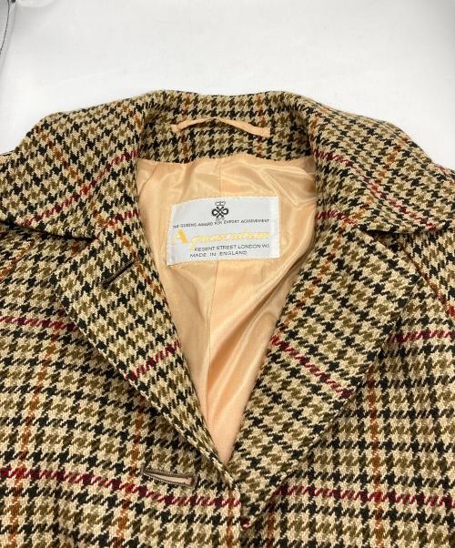 Aquascutum（アクアスキュータム）Aquascutum (アクアスキュータム) ウールステンカラーコート ブラウン サイズ:記載なしの古着・服飾アイテム