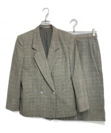 Burberry's（バーバリーズ）の古着「グレンチェック ジャケット+スカート セットアップ」｜グレー
