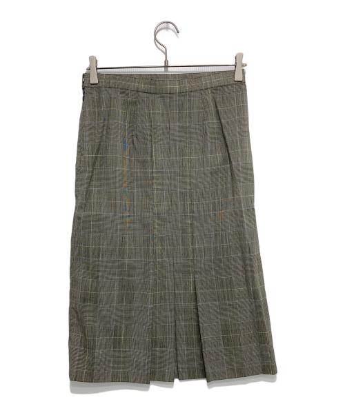 Burberry's（バーバリーズ）Burberry's (バーバリーズ) グレンチェック ジャケット+スカート セットアップ グレー サイズ:9ARの古着・服飾アイテム