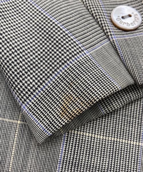 Burberry's（バーバリーズ）Burberry's (バーバリーズ) グレンチェック ジャケット+スカート セットアップ グレー サイズ:9ARの古着・服飾アイテム