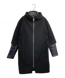 HERNO（ヘルノ）の古着「中綿ライナー付レイヤードコート」｜ブラック×ネイビー