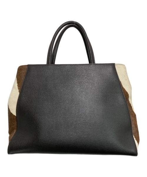FENDI（フェンディ）FENDI (フェンディ) トゥージュール ハラコ切替 2WAYバッグ ダークブラウンの古着・服飾アイテム
