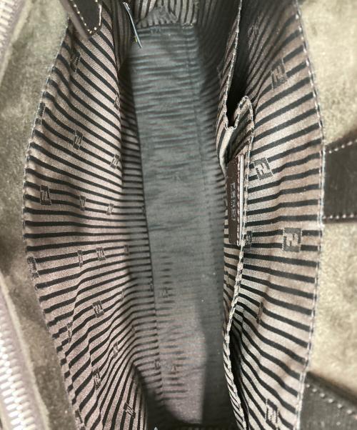 FENDI（フェンディ）FENDI (フェンディ) トゥージュール ハラコ切替 2WAYバッグ ダークブラウンの古着・服飾アイテム