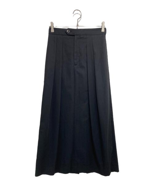 CABAN（キャバン）CABAN (キャバン) コットンギャバジン 2タックロングスカート ネイビー サイズ:Sの古着・服飾アイテム