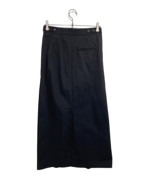 CABAN（キャバン）CABAN (キャバン) コットンギャバジン 2タックロングスカート ネイビー サイズ:Sの古着・服飾アイテム