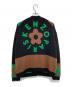 KENZO (ケンゾー) Boke Flower Chackerboard Cardigan グリーン×ブラック×ブラウン サイズ:S：20000円