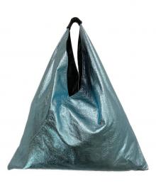 MM6 Maison Margiela（エムエムシックスメゾンマルジェラ）の古着「グリッター JAPANESE HANDBAG」｜ブルー
