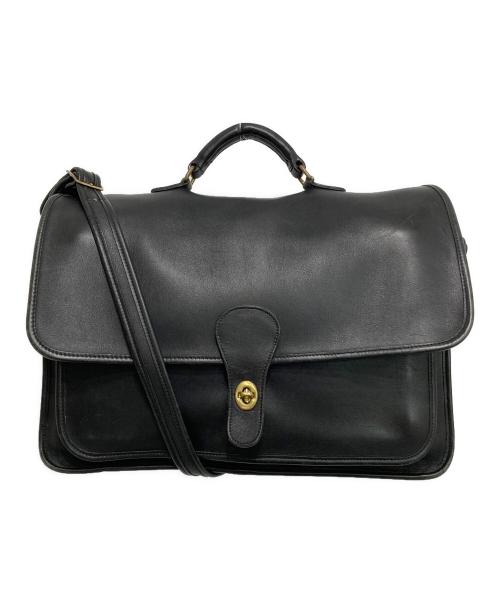 COACH（コーチ）COACH (コーチ) メトロポリタン ブリーフケース ブラック×ゴールドの古着・服飾アイテム